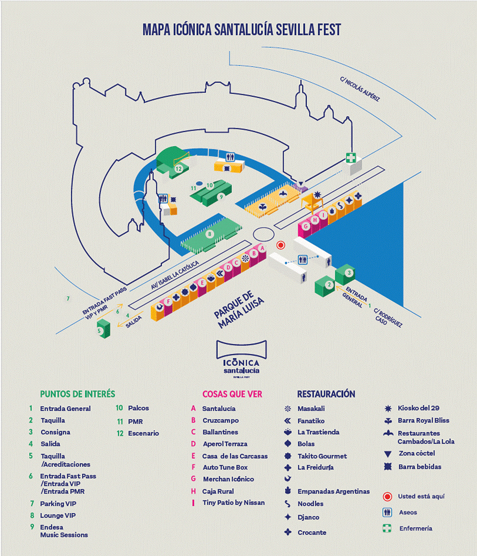 Mapa del evento Nissan × Festival Icónica